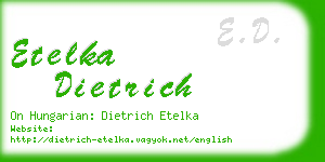 etelka dietrich business card